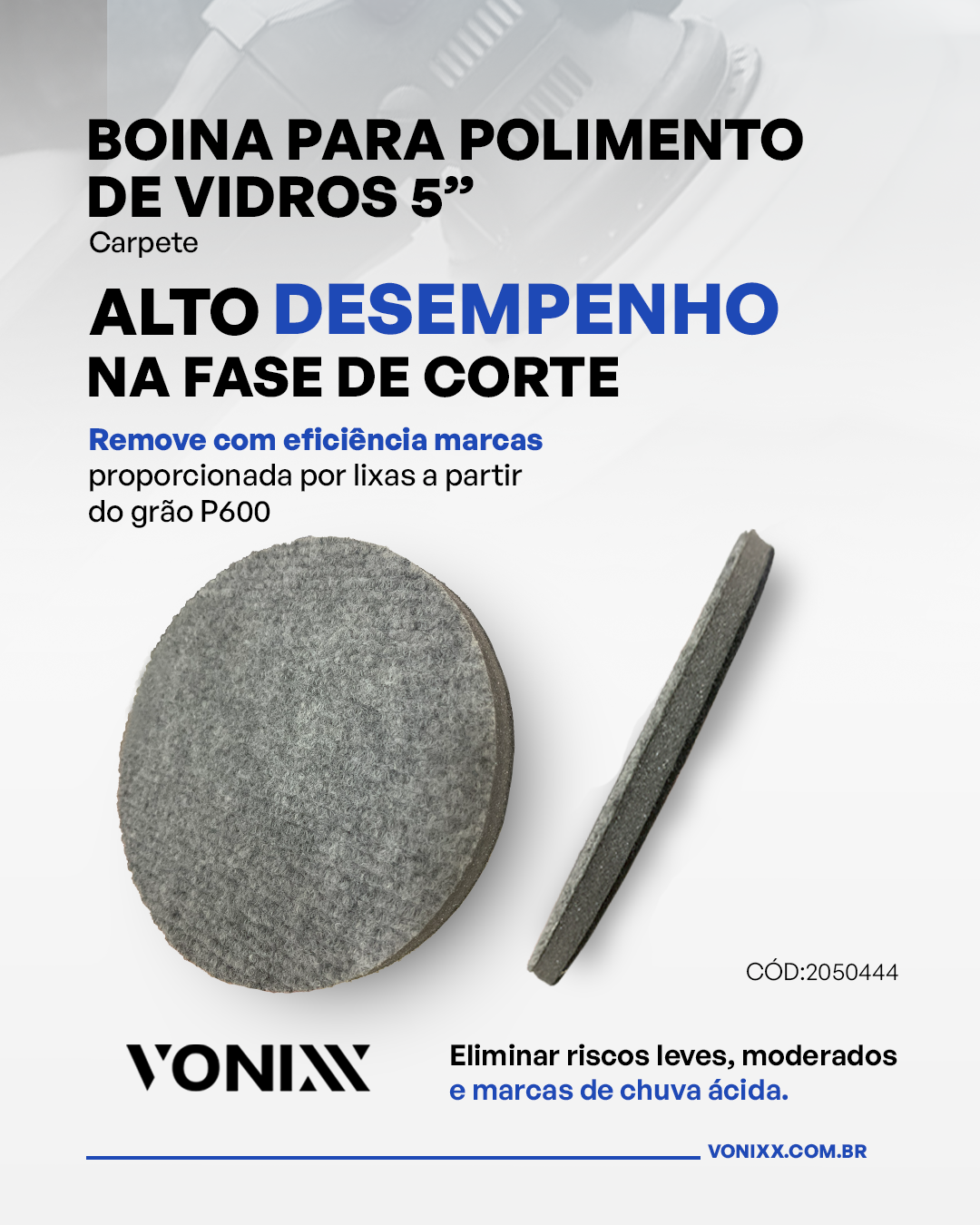 Boina para polimento de vidros CARPETE 5